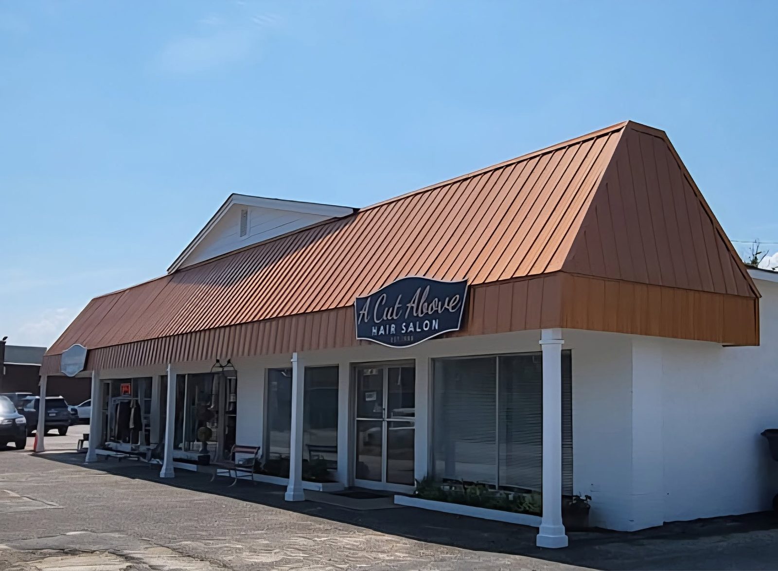 The salon's Main Street storefront in Shallotte, NC.