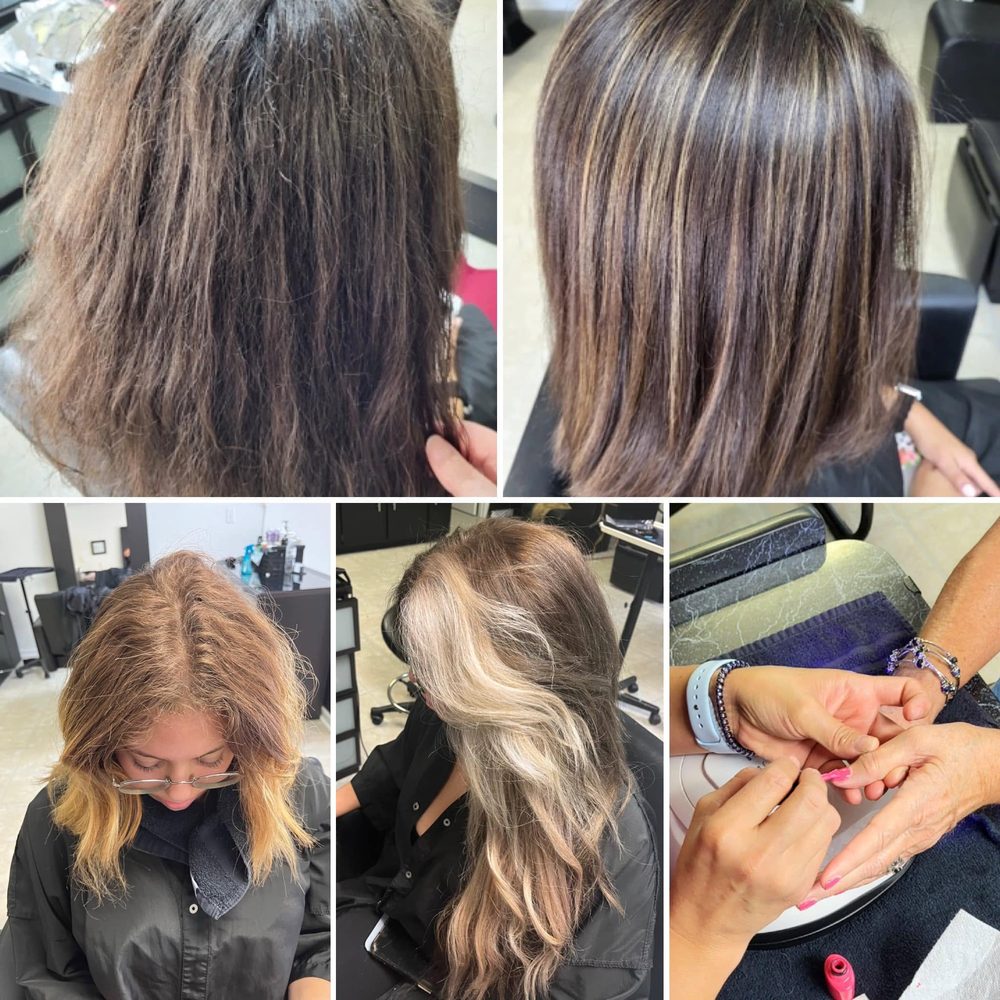 Before-and-after color transformation.